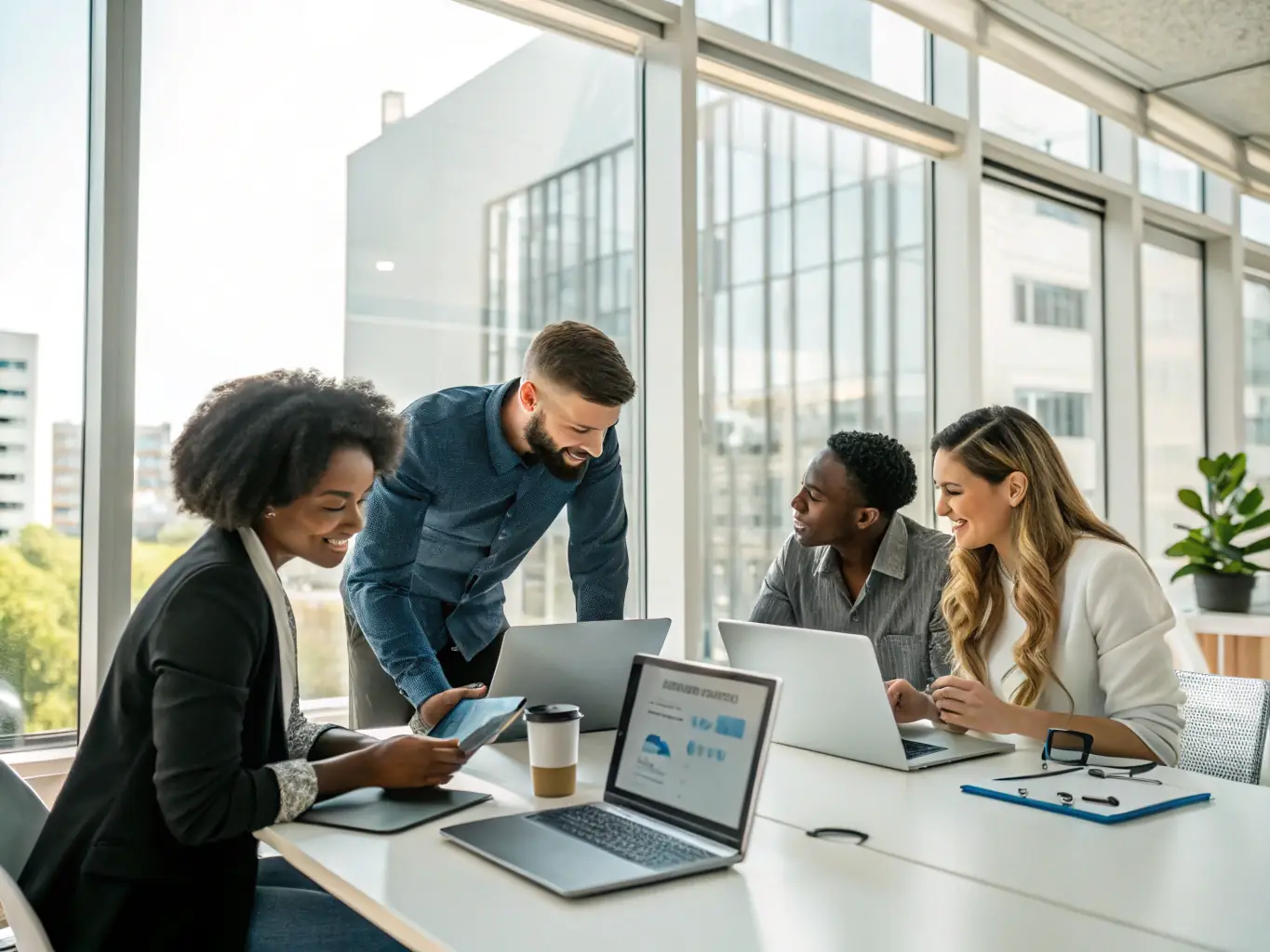 A digital marketing team is building high-quality backlinks from authoritative websites to improve domain authority and search engine rankings.