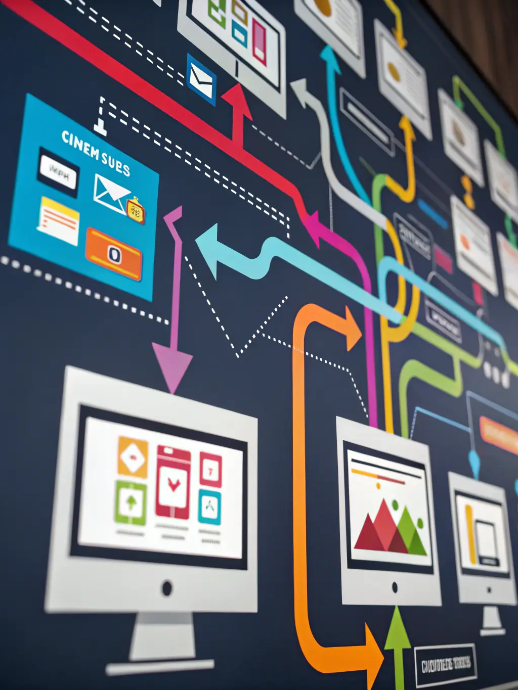 An image depicting a network of interconnected websites and backlinks, representing Link Building & Outreach service.