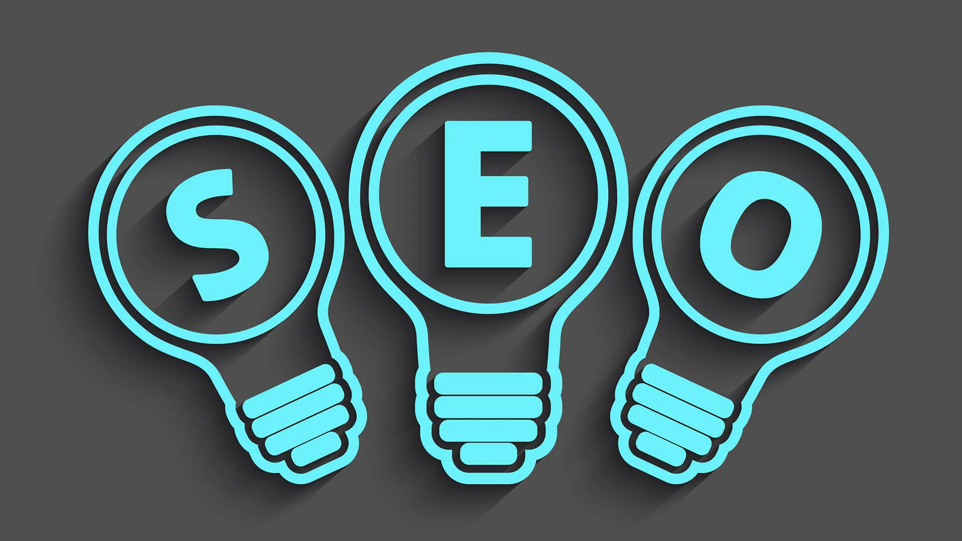 SEO concept with lightbulbs and ideas illustration